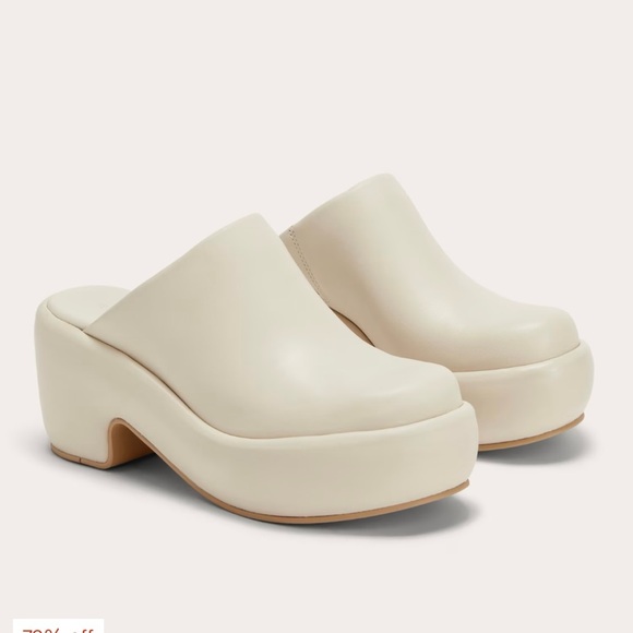 NEW Everlane Cream Parchment The Puffa Platform Clog in Size 6‎ - Picture 2 of 16